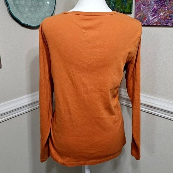 NWOT! Orange Longsleeve Knit Top - Picture 4 of 7